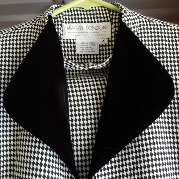 Black and white checkered pencil skirt w/matching - Picture 5 of 8